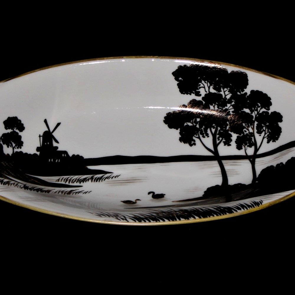 Gorgeous Antique Porcelain Celery Dish | Hand Painted Nippon Dish | Trinket Dish